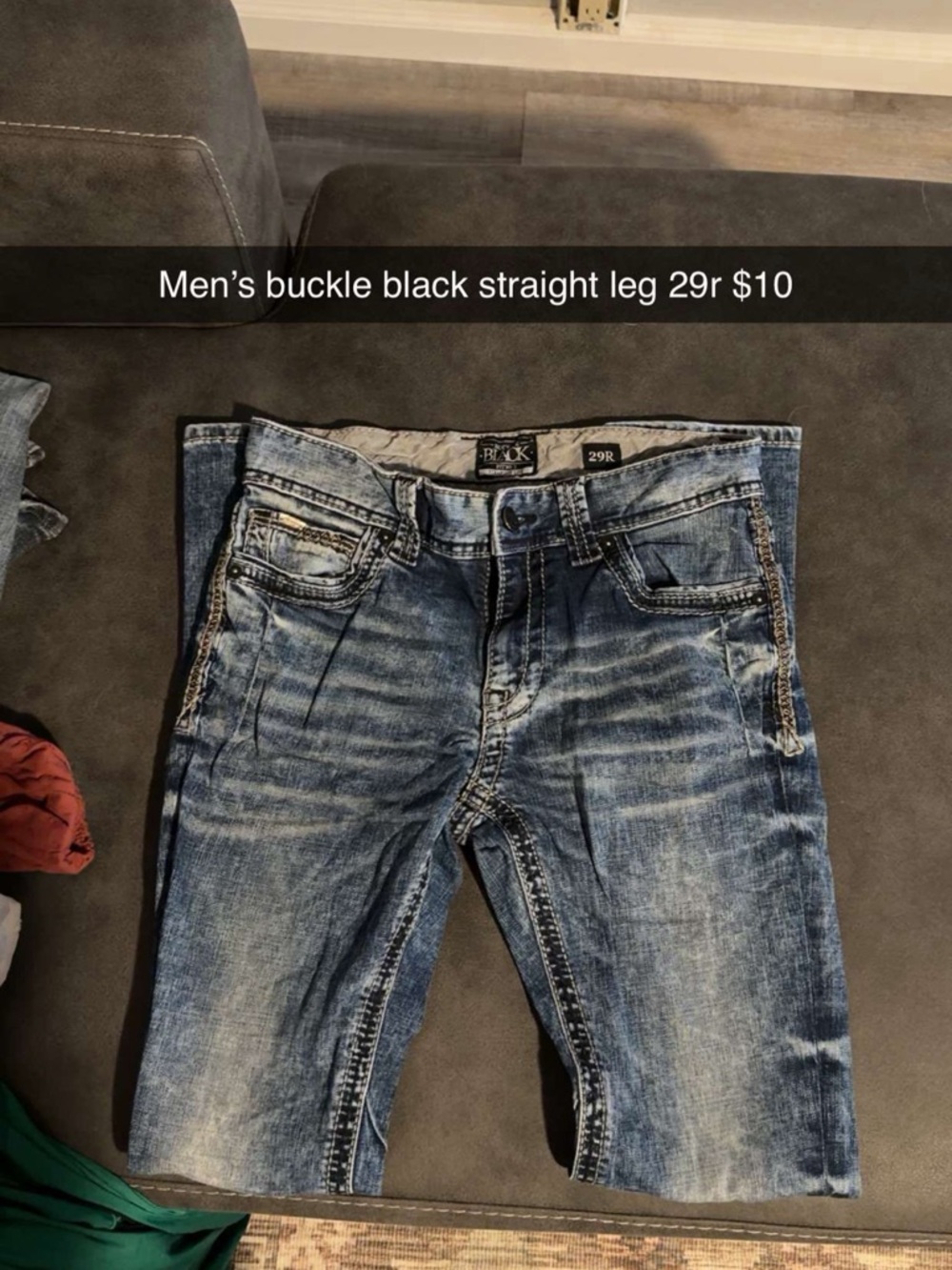 Rock Revival Men's Straight Leg Jeans in Faded Blue